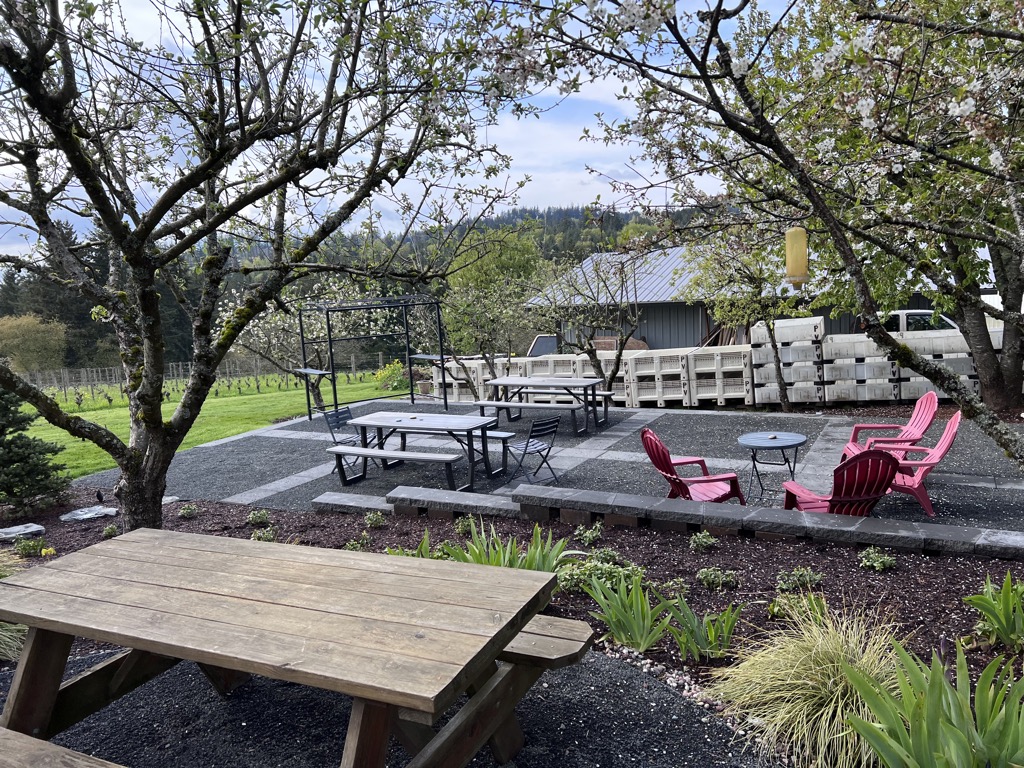 Expanded outdoor seating at Potter's Vineyard