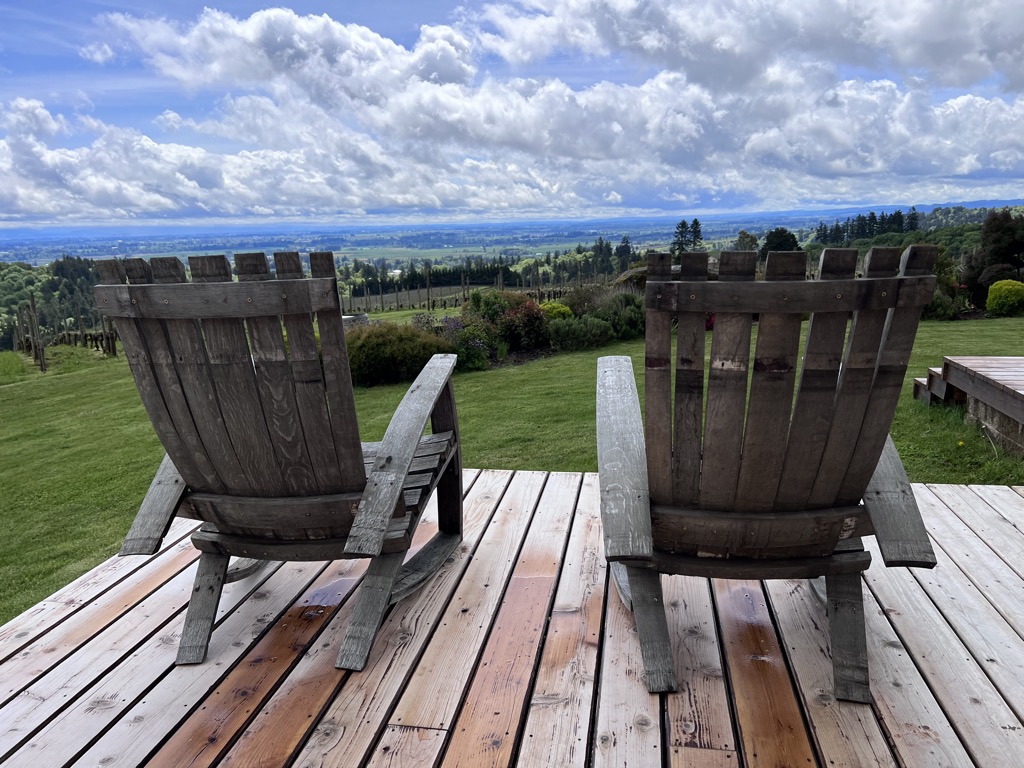 Amazing view of the Willamette Valley from Granville Wine Company