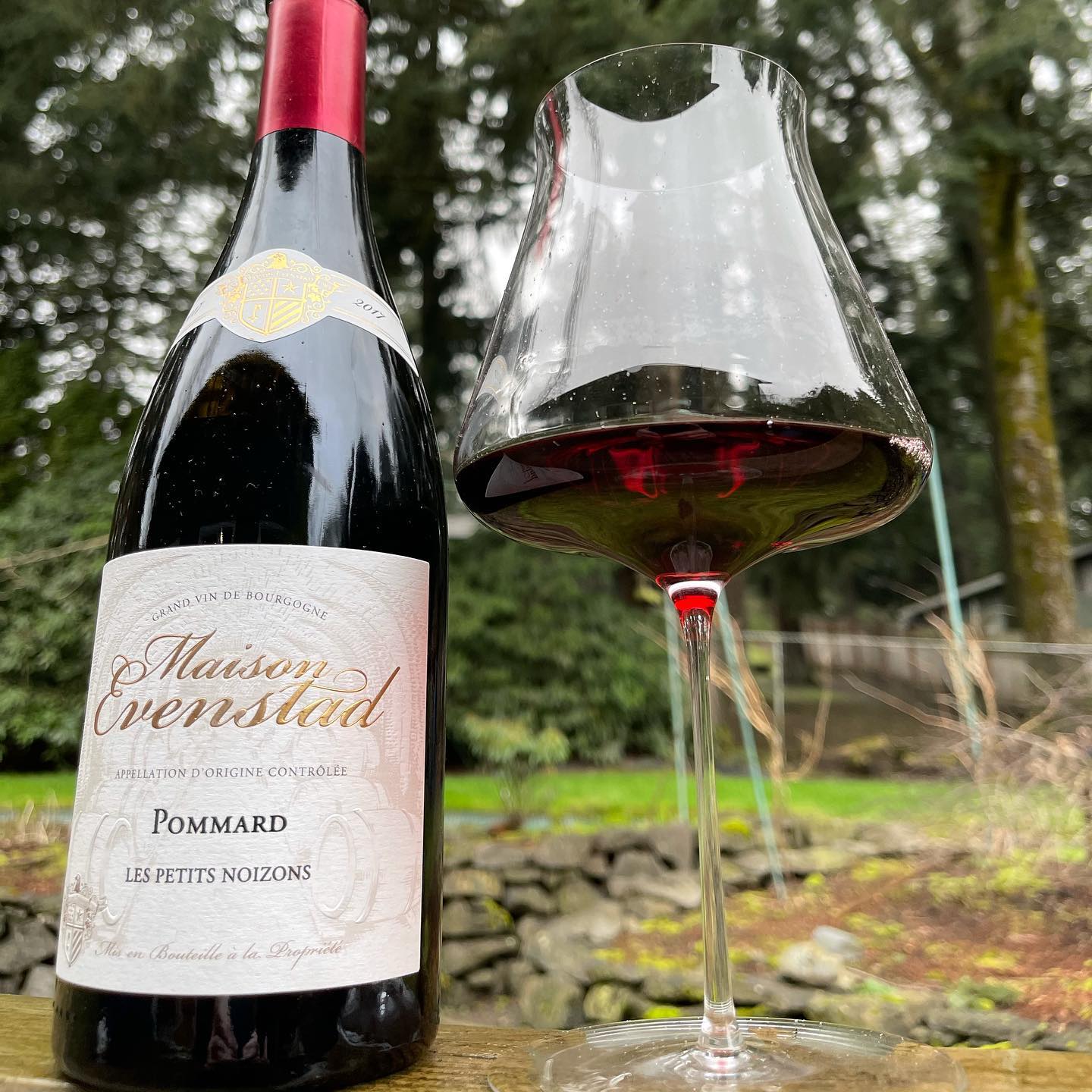 Breaking open a special bottle for the birthday weekend.