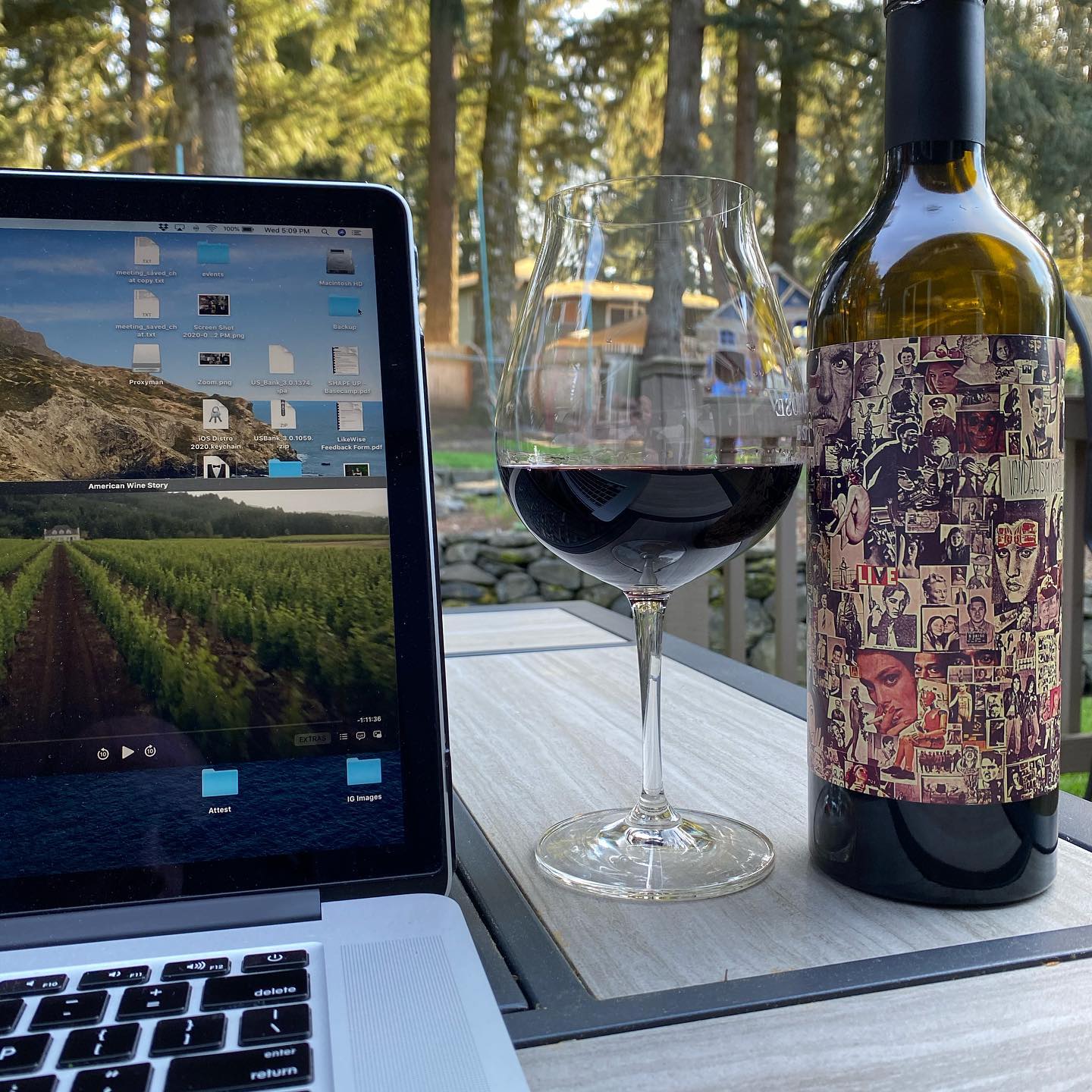 Wine Wednesday back deck work edition. It’s gorgeous out and I’m slowly making my way t…